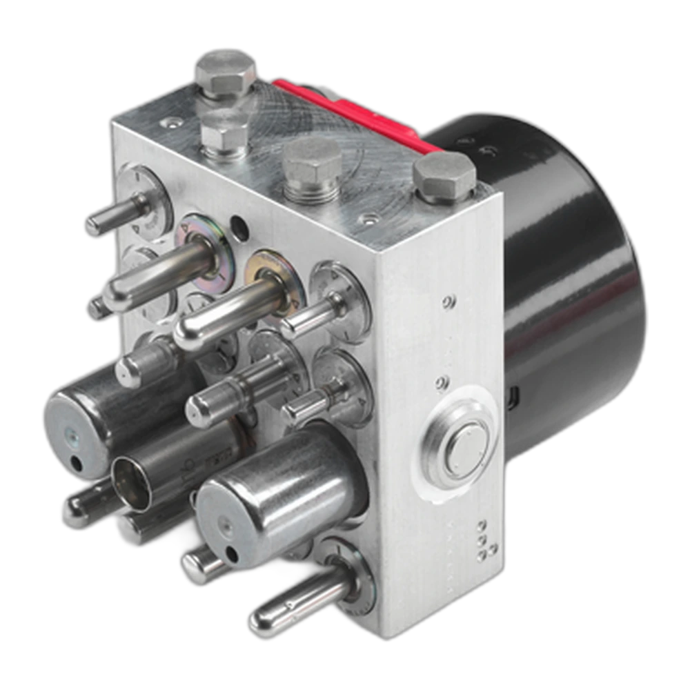 Grupo hidráulico de un módulo ABS con sus electroválvulas